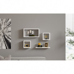 Estante de pared Babi blanco Practica Hogar