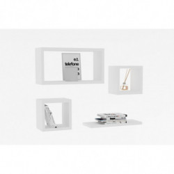 Estante de pared Babi blanco Practica Hogar