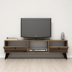 Mueble TV Serenat 1210 negro nogal Practica Hogar