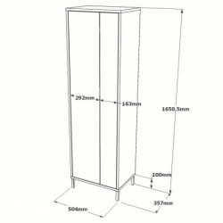 Mueble auxiliar DY1-W blanco Practica Hogar