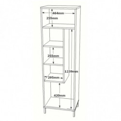 Mueble auxiliar DY1-W blanco Practica Hogar