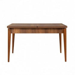 Set mesa comedor extensible y sillas (4 piezas) Vina 0900 piedra nogal Practica Hogar
