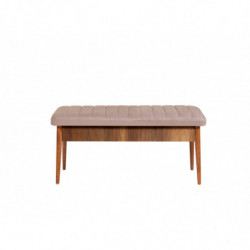 Set mesa comedor extensible y sillas (4 piezas) Vina 0900 piedra nogal Practica Hogar