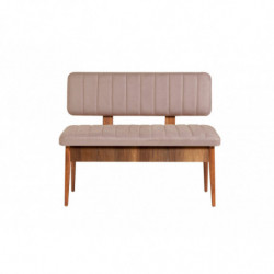 Set mesa comedor extensible y sillas (4 piezas) Vina 0900 piedra nogal Practica Hogar