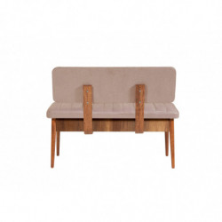 Set mesa comedor extensible y sillas (4 piezas) Vina 0900 piedra nogal Practica Hogar