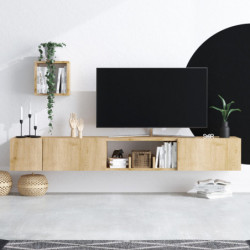 Mueble TV con estante Avior roble zafiro Practica Hogar