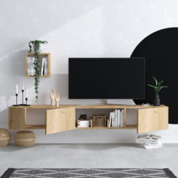 Mueble TV con estante Avior roble zafiro Practica Hogar