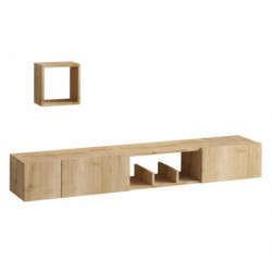 Mueble TV con estante Avior roble zafiro Practica Hogar