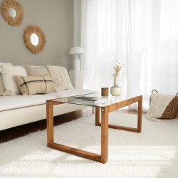 Mesa de centro Via madera natural Practica Hogar