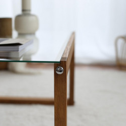 Mesa de centro Via madera natural Practica Hogar