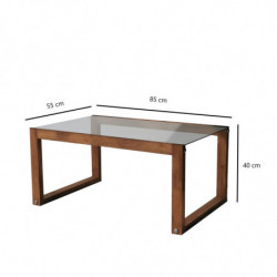 Mesa de centro Via madera natural Practica Hogar