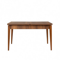 Set mesa comedor extensible y sillas (5 piezas) Vina Soho nogal Practica Hogar