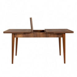 Set mesa comedor extensible y sillas (5 piezas) Vina Soho nogal Practica Hogar