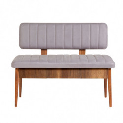 Set mesa comedor extensible y sillas (5 piezas) Vina Soho nogal Practica Hogar