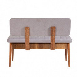 Set mesa comedor extensible y sillas (5 piezas) Vina Soho nogal Practica Hogar