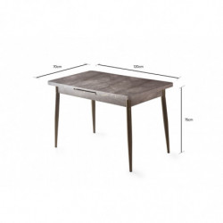 Mesa de comedor extensible Ay-1181 visón Practica Hogar