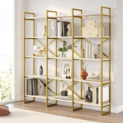 Librería VG6-GE dorado mármol blanco Practica Hogar