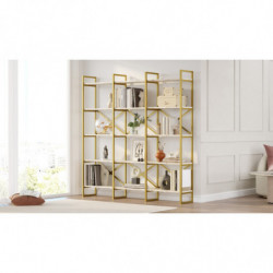 Librería VG6-GE dorado mármol blanco Practica Hogar