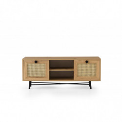 Mueble TV Begonya 140 roble negro Practica Hogar