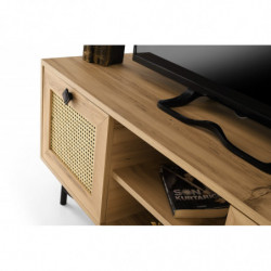 Mueble TV Begonya 140 roble negro Practica Hogar