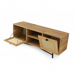 Mueble TV Begonya 140 roble negro Practica Hogar