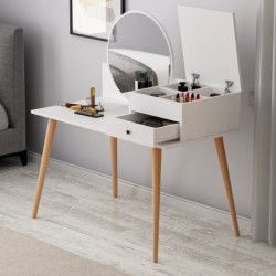 Mesa de maquillaje Angel Blanco Practica Hogar