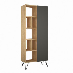 Librería Jedda antracita roble Practica Hogar