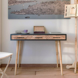 Escritorio de estudio Milano roble antracita Practica Hogar