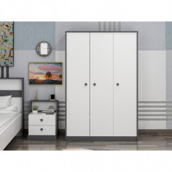 Armario Life Antracita Blanco Practica Hogar