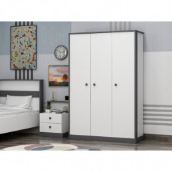 Armario Life Antracita Blanco Practica Hogar