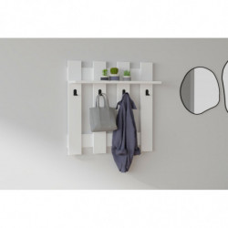 Perchero de pared Carina blanco Practica Hogar