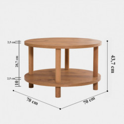Mesa de centro Roby pino atlántico Practica Hogar