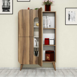 Mueble auxiliar Mine crema nogal Practica Hogar