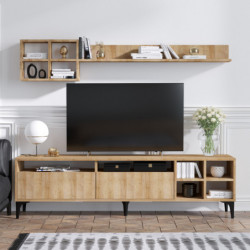 Mueble TV con estante Debbie roble Practica Hogar