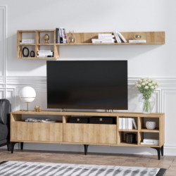 Mueble TV con estante Debbie roble Practica Hogar