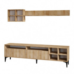 Mueble TV con estante Debbie roble Practica Hogar
