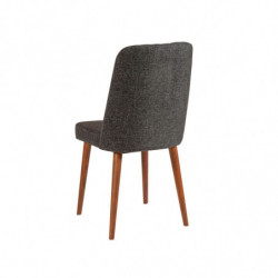 Set mesa comedor extensible y sillas (4 piezas) Vina 1053 antracita nogal Practica Hogar