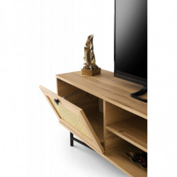 Mueble TV Begonya 180 roble negro Practica Hogar