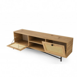 Mueble TV Begonya 180 roble negro Practica Hogar
