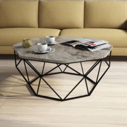 Mesa de centro Diamond blanco Practica Hogar