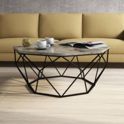 Mesa de centro Diamond blanco Practica Hogar