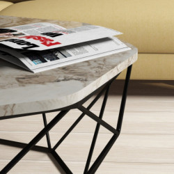 Mesa de centro Diamond blanco Practica Hogar