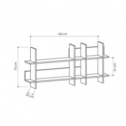 Estante de pared Beads blanco Practica Hogar