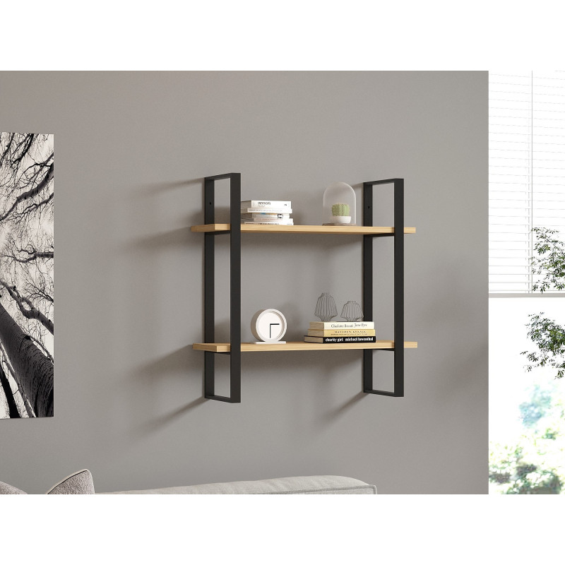 Estante de pared Buba zafiro roble negro Practica Hogar Estante de pared Buba zafiro roble negro Practica Hogar
