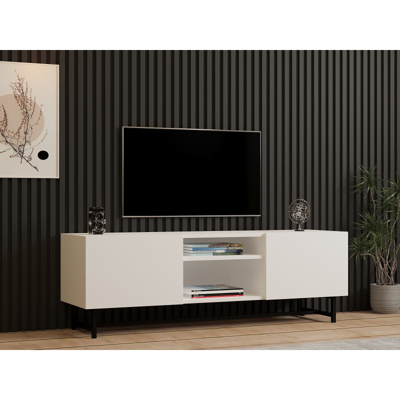 Mueble TV Tugi blanco Practica Hogar Mueble TV Tugi blanco Practica Hogar