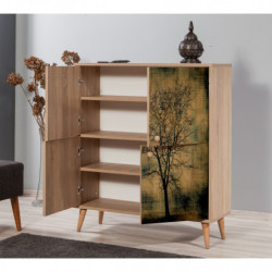 Mueble auxiliar Multilux-729 sonoma roble Practica Hogar