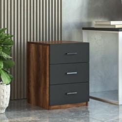 Conjunto de muebles de oficina VO13-BA antracita nogal Practica Hogar