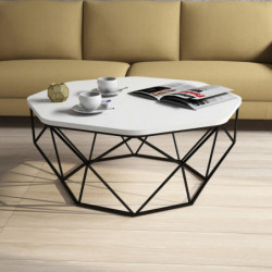 Mesa de centro Diamond blanco Practica Hogar