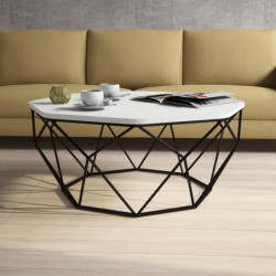 Mesa de centro Diamond blanco Practica Hogar
