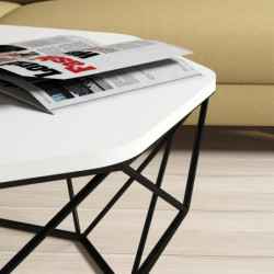 Mesa de centro Diamond blanco Practica Hogar